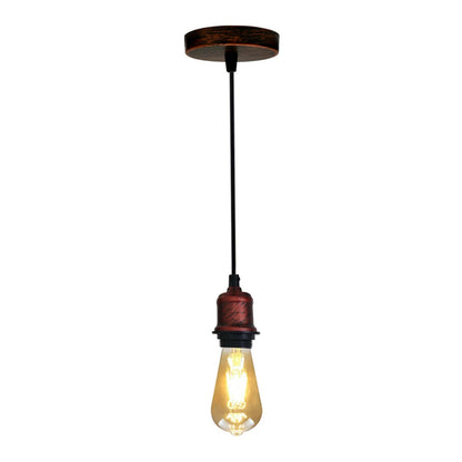 Retro Pendant Light Fitting – Brushed Brass or Copper, Many Shades - Brushed Copper, No Shade, Without Bulb