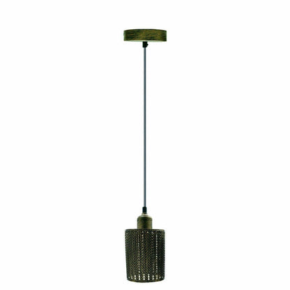 Retro Pendant Light Fitting – Brushed Brass or Copper, Many Shades - photo 41