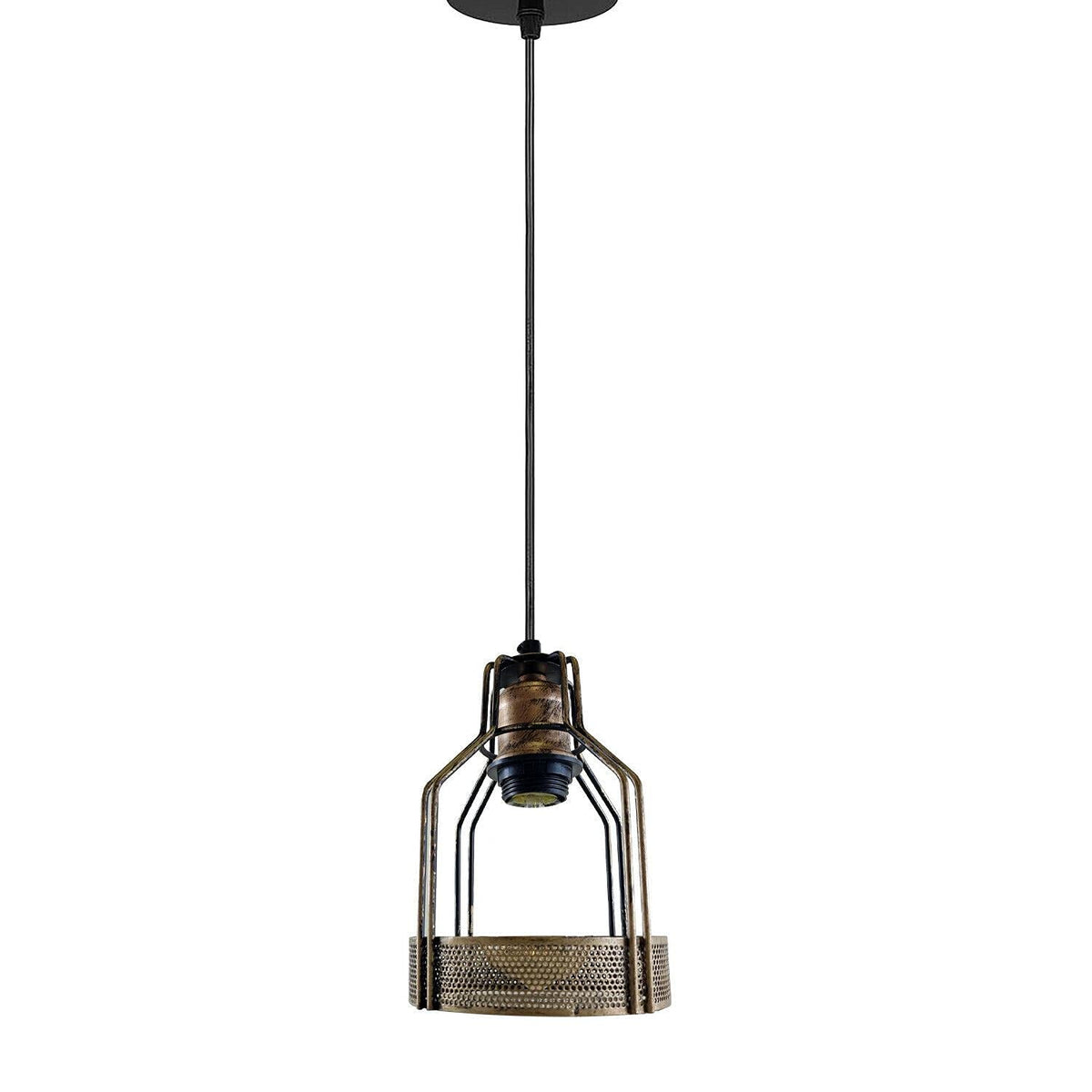 Retro Pendant Light Fitting – Brushed Brass or Copper, Many Shades - photo 22