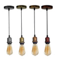 Retro Pendant Light Fitting – Brushed Brass or Copper, Many Shades