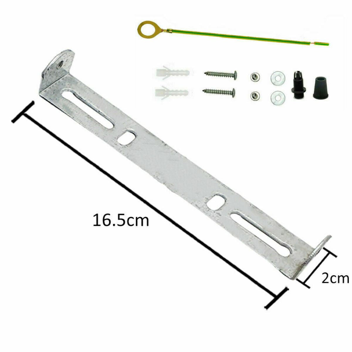 Ceiling Light Strap Bracket with Fixing Kit – 40 to 295 mm - 165 mm, Standard, Single