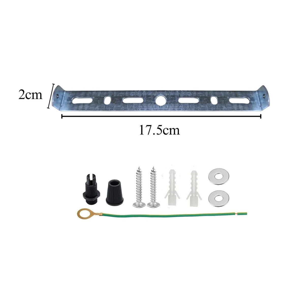 Ceiling Light Strap Bracket with Fixing Kit – 40 to 295 mm - 175 mm, Standard, Single