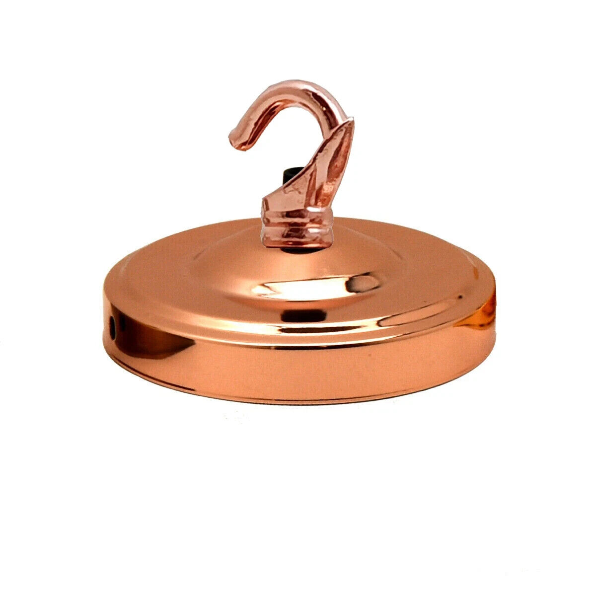 Ceiling Rose with Hook – Single or 2-9 Outlet Plates, 8 Finishes - 100 mm with Hook, Rose Gold, Single