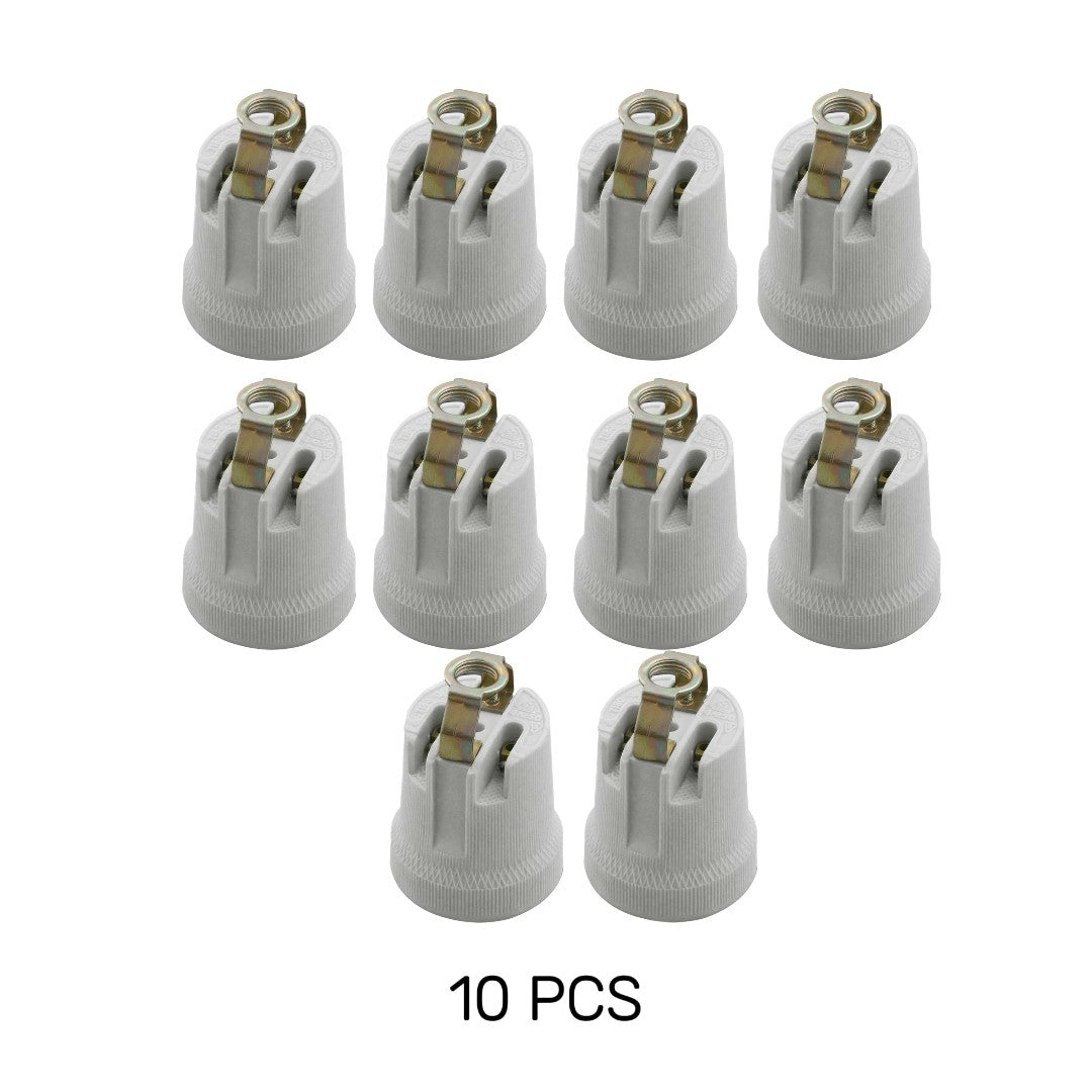 Ceramic E27 Bulb Holder with Top Bracket – 40 x 50 mm - photo 6