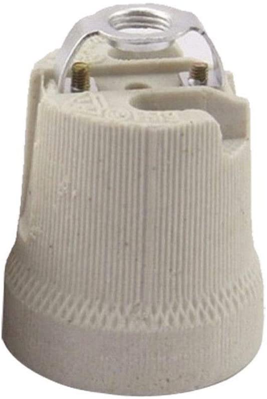 Ceramic E27 Bulb Holder with Top Bracket – 40 x 50 mm - photo 8