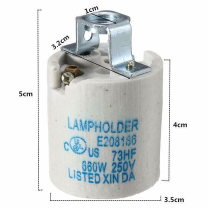 Ceramic E27 Lamp Holder for Pendants – 660W 250V, 3.5 x 5 cm - photo 5