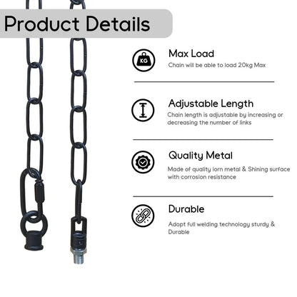 Pendant Light Chain 50 cm with Ceiling Connector & Lock – 5 Finishes - photo 8