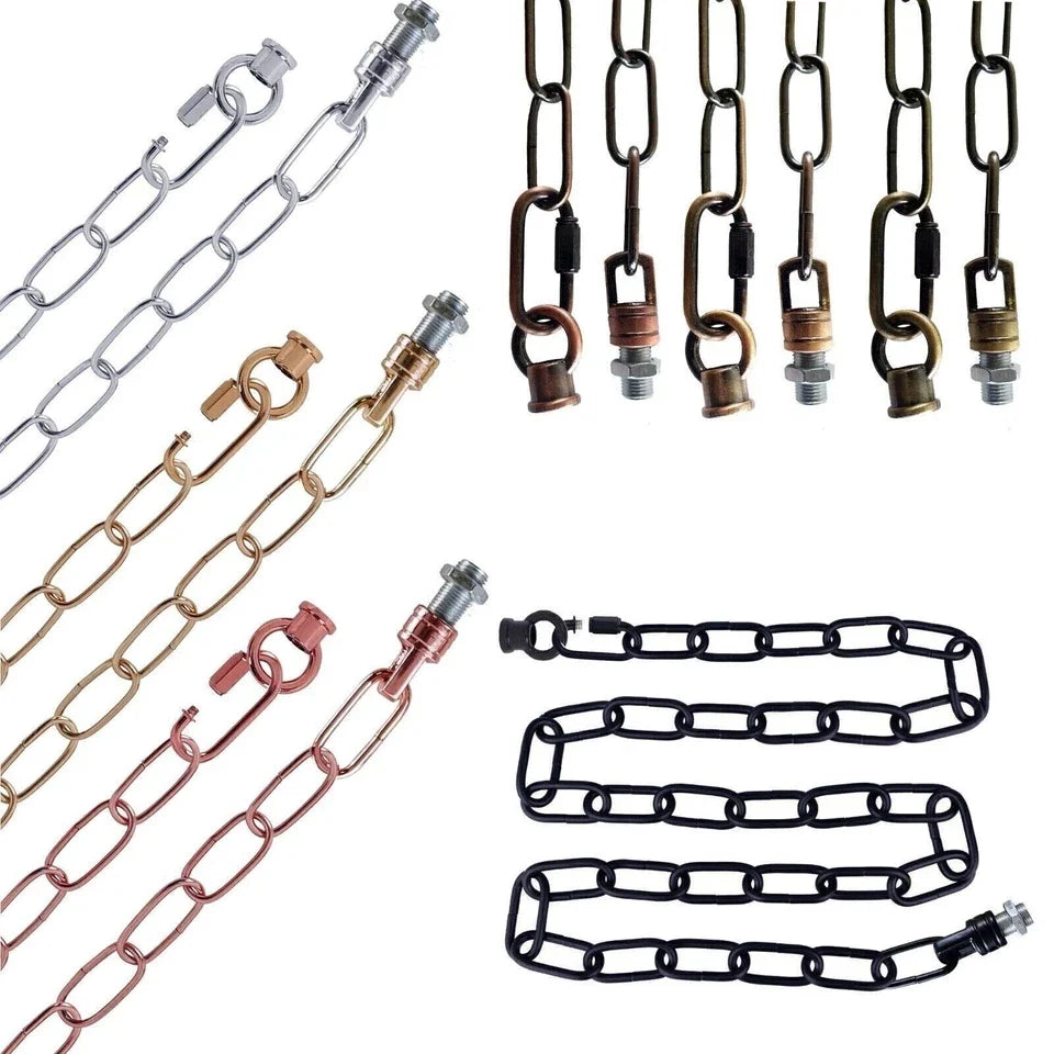 Pendant Light Chain 50 cm with Ceiling Connector & Lock – 5 Finishes - photo 6