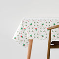 Christmas Tablecloth – Red Bows, Holly or Bells Print, 2 Sizes - Holly & Berries, 150cm x 150cm
