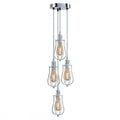4-Light Cage Cluster Pendant – Chrome, E27