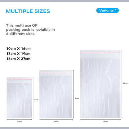 Clear Self-Seal Cellophane Bags – 6 Sizes, Packs of 10, 500 or 1000 - photo 9