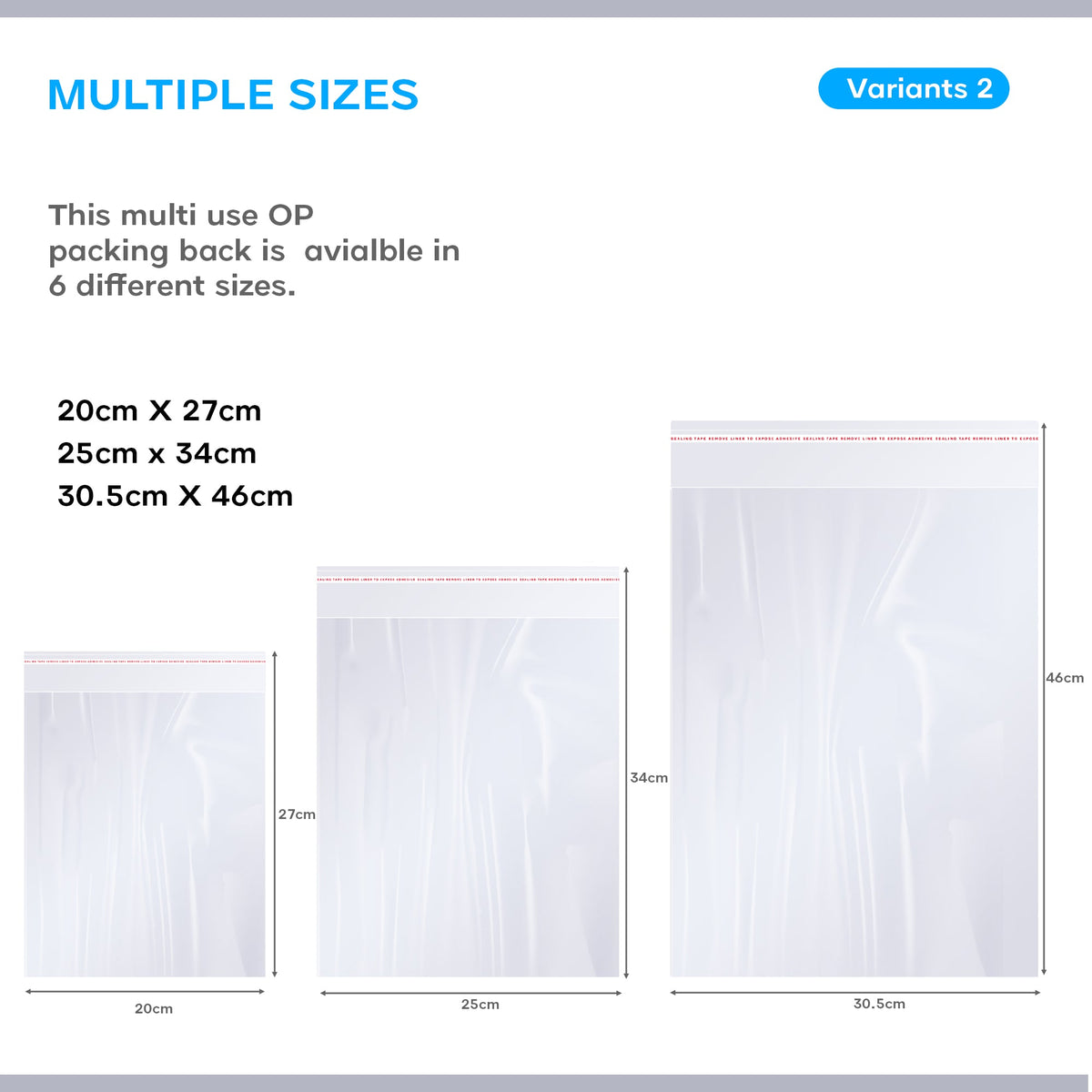 Clear Self-Seal Cellophane Bags – 6 Sizes, Packs of 10, 500 or 1000 - photo 8