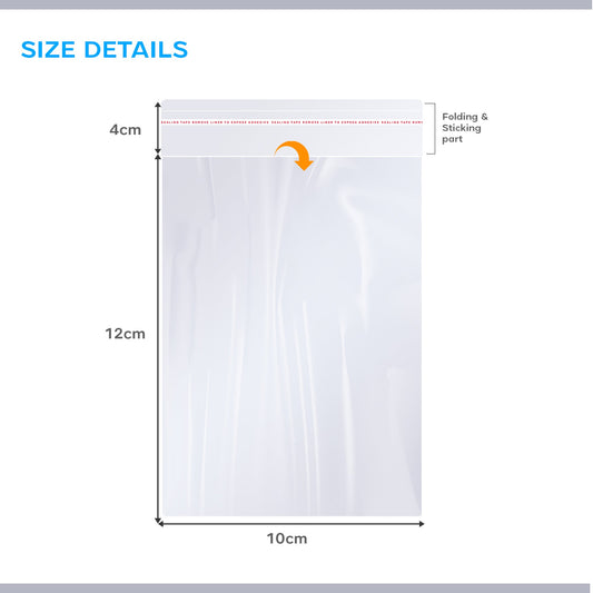 Clear Self-Seal Cellophane Bags – 6 Sizes, Packs of 200 or 300 - Pack of 300, 10 x 16 cm