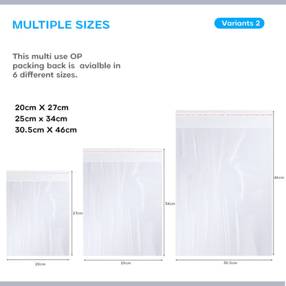 Clear Self-Seal Cellophane Bags – 6 Sizes, Packs of 200 or 300 - photo 7
