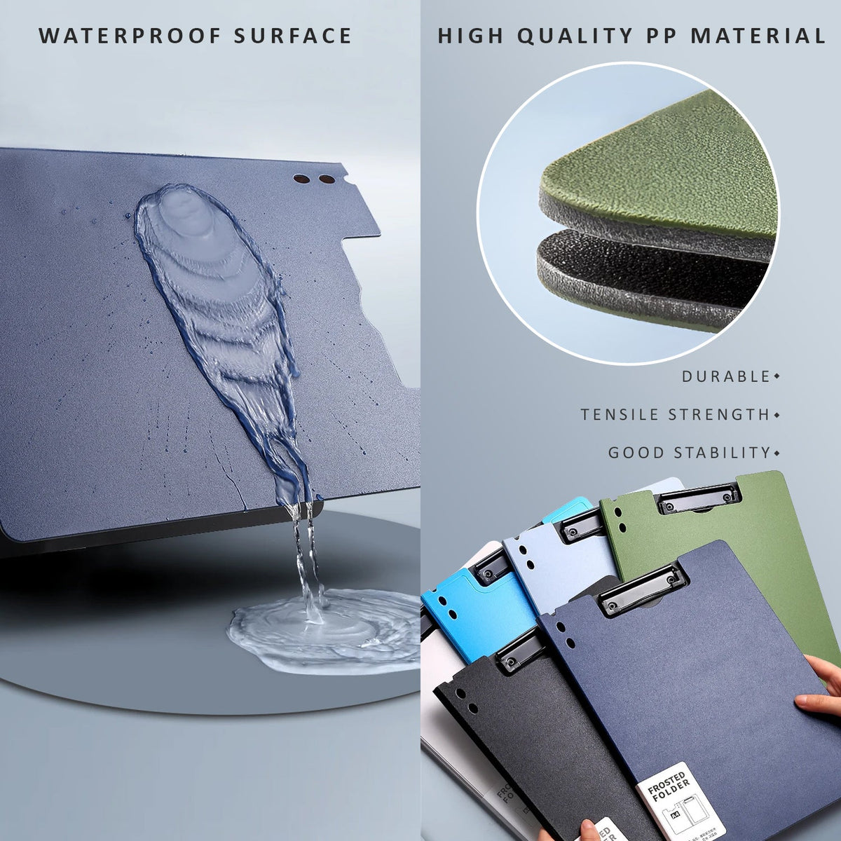 A4 Foldable Clipboard Folders – Pack of 3, Assorted Colours - photo 6