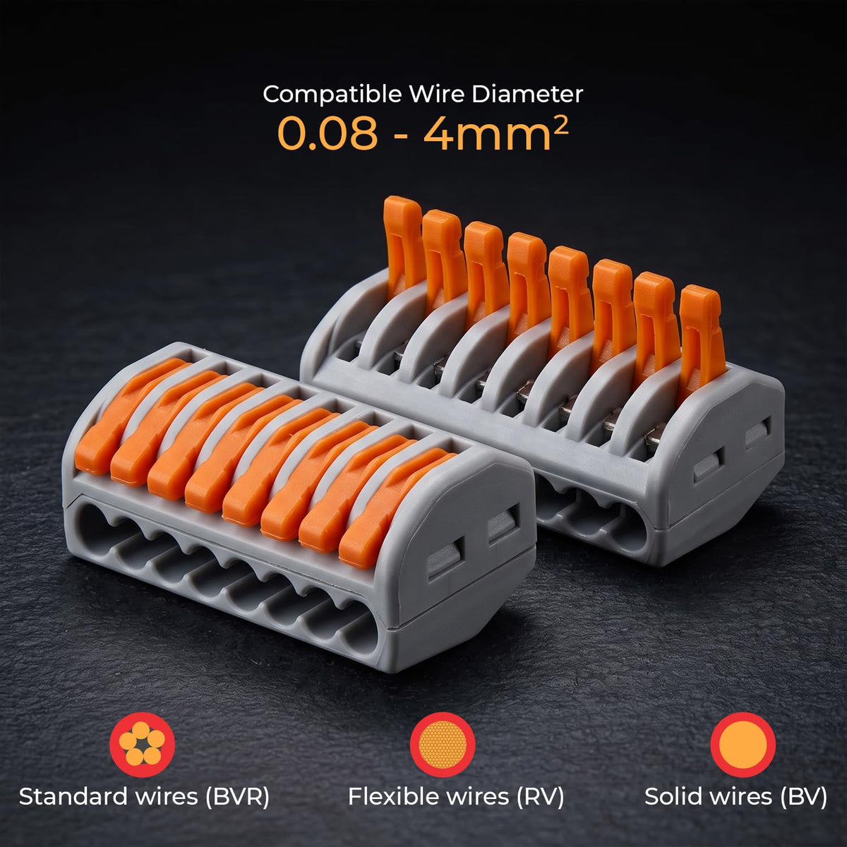 Compact Reusable Wire Connector Terminal Block – 4 & 8 Way - photo 2
