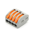 Compact Reusable Wire Connector Terminal Block – 4 & 8 Way - 4 Way Grey, Single