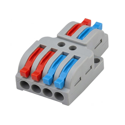 Reusable Lever Wire Connectors – Inline & Splitter, 32A - 2 in / 4 out splitter, Single