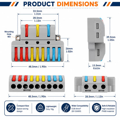 Reusable Lever Wire Connectors – Inline & Splitter, 32A - photo 10