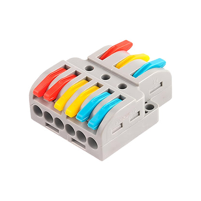 Reusable Lever Wire Connectors – Inline & Splitter, 32A - 3 in / 6 out, Single