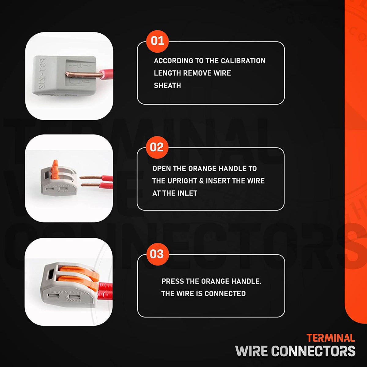 Compact Lever Wire Connectors 32A – 2, 3 & 5 Way, Grey - photo 11