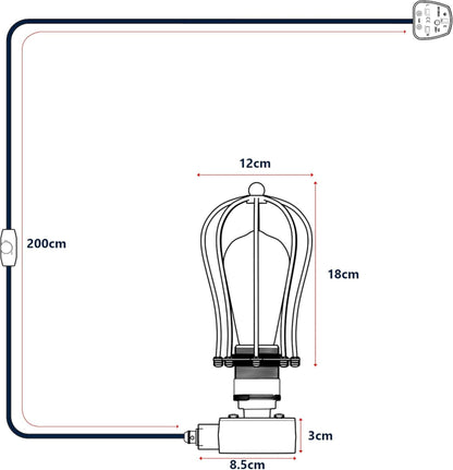 Conduit Pipe Table Lamp Kit with Dimmer Switch - photo 8