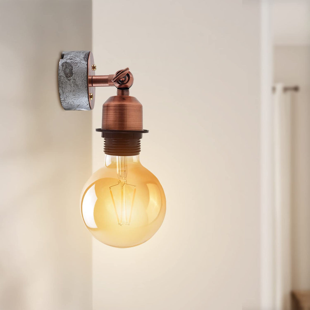 Conduit Box Wall Light – Galvanised, E27, Short Arm Holder - photo 13