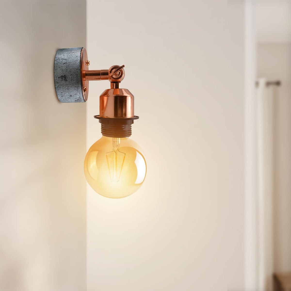 Conduit Box Wall Light – Galvanised, E27, Short Arm Holder - photo 21