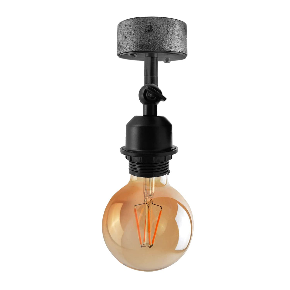 Conduit Box Wall Light – Galvanised, E27, Short Arm Holder - photo 4