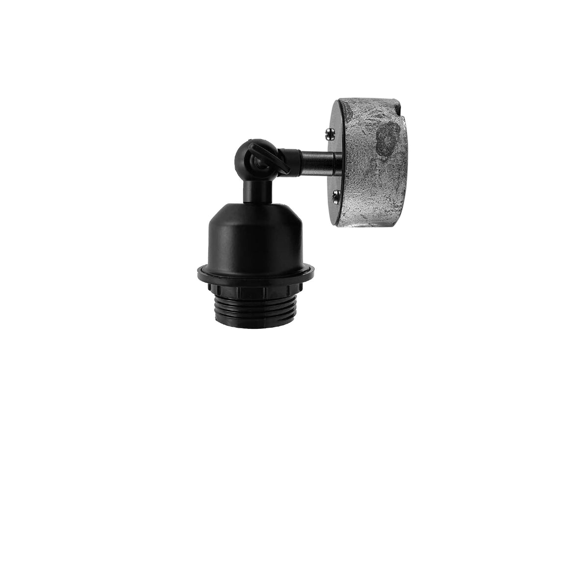 Conduit Box Wall Light – Galvanised, E27, Short Arm Holder - photo 5