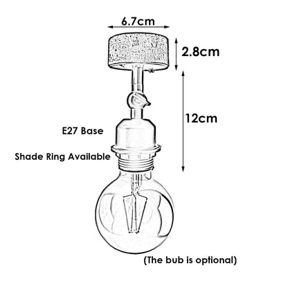 Conduit Box Wall Light – Galvanised, E27, Short Arm Holder - photo 6
