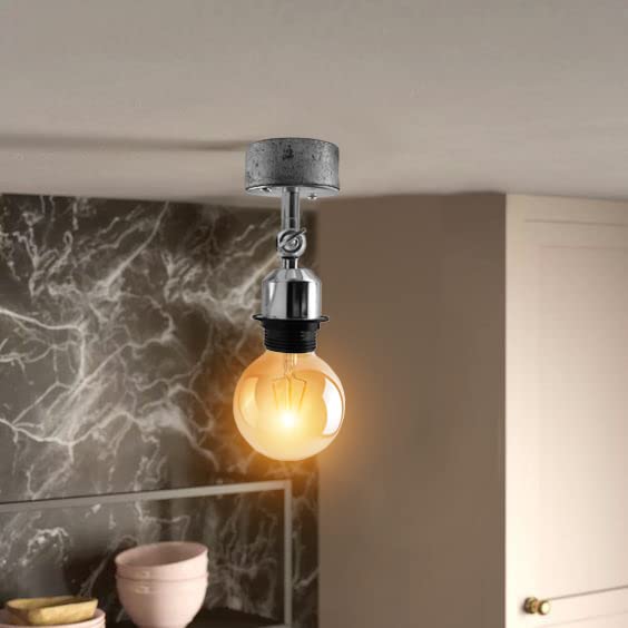 Conduit Box Wall Light – Galvanised, E27, Short Arm Holder - photo 7