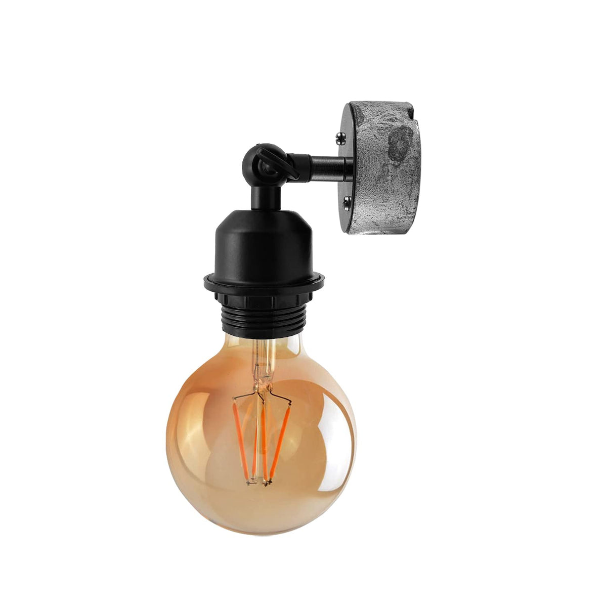Conduit Box Wall Light – Galvanised, E27, Short Arm Holder - photo 25