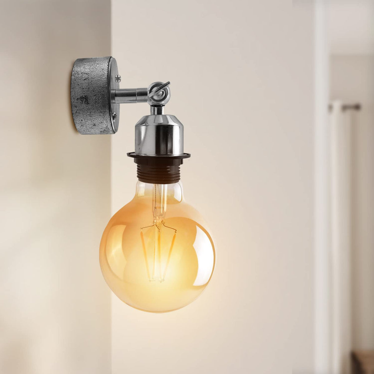 Conduit Box Wall Light – Galvanised, E27, Short Arm Holder - photo 8