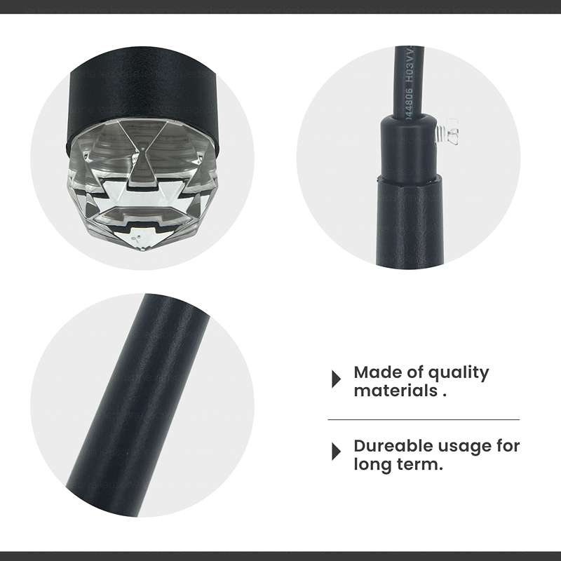 Slim Cone LED Pendant Light – Black, 3W, Glass Tip, Single or Pair - photo 7