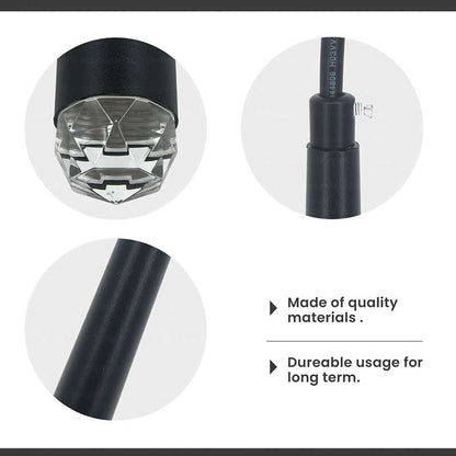Slim Cone LED Pendant Light – Black, 3W, Glass Tip, Single or Pair - photo 7