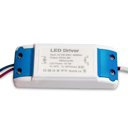Constant Current LED Driver 280mA – 3W to 24W - 12W, Single