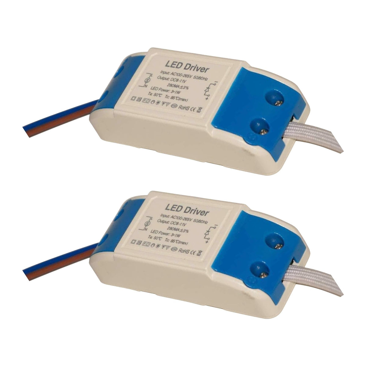 Constant Current LED Driver 280mA – 3W to 24W - 3W, Pack of 2