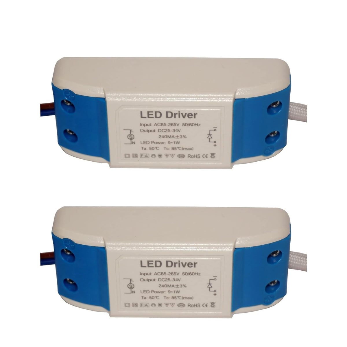 Constant Current LED Driver 280mA – 3W to 24W - 9W, Pack of 2