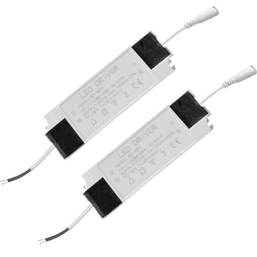Constant Current LED Driver 300mA to 1000mA – 3W to 50W - 40W 300mA, Pack of 2