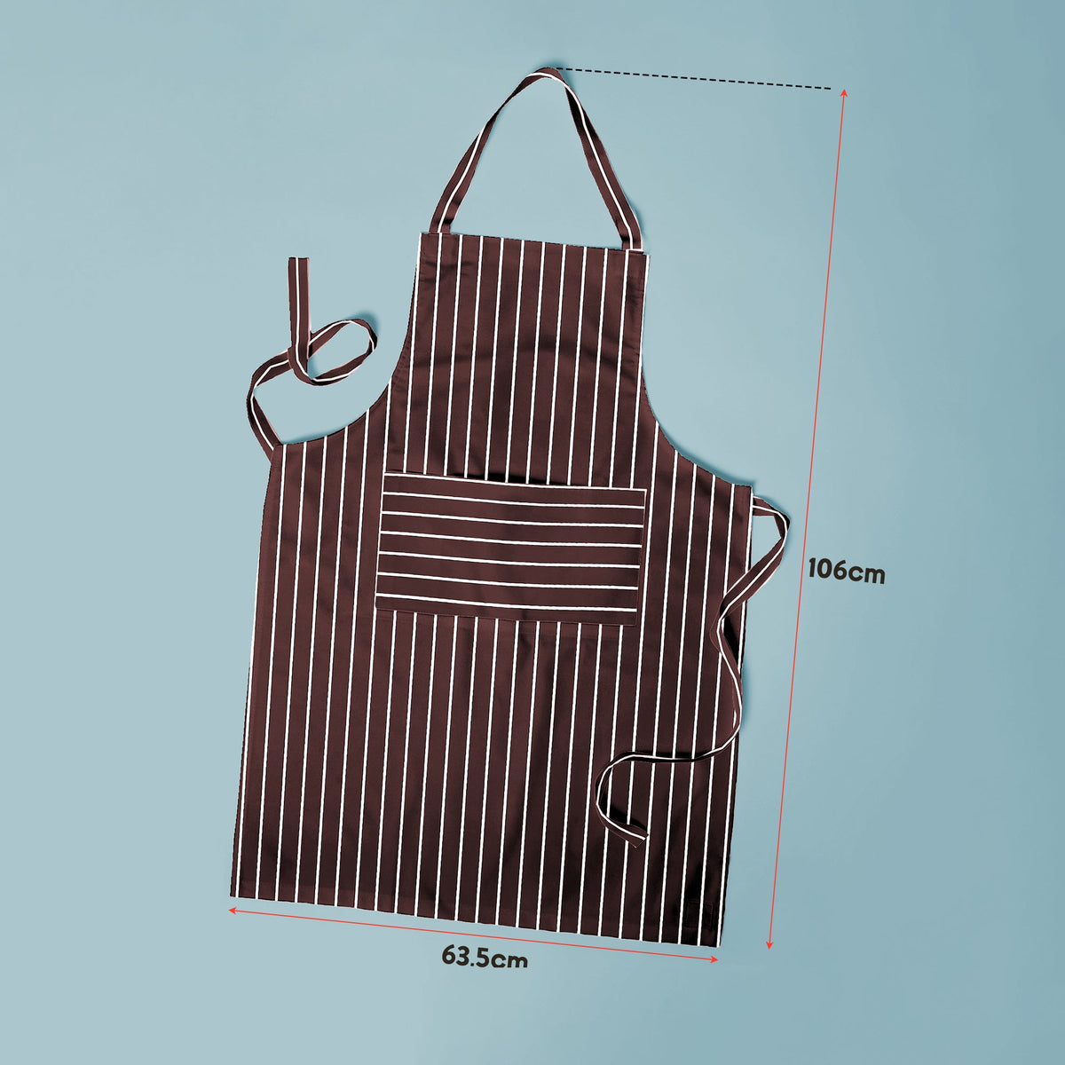 Striped Cotton Bib Aprons, Pack of 2 – London, Bonjour or Brown Pinstripe - photo 9