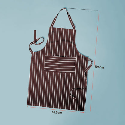Striped Cotton Bib Aprons, Pack of 2 – London, Bonjour or Brown Pinstripe - photo 9