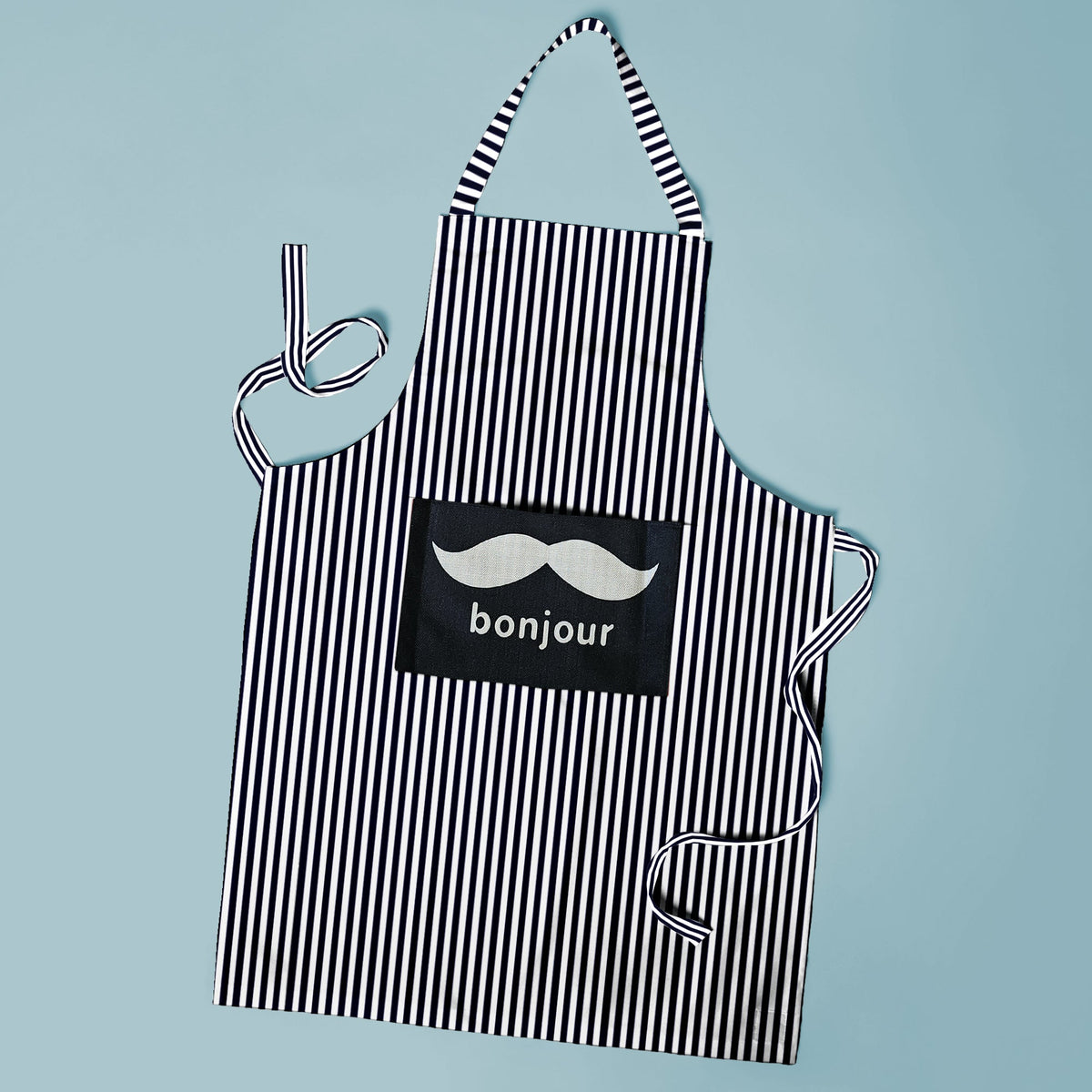 Striped Cotton Bib Aprons, Pack of 2 – London, Bonjour or Brown Pinstripe - photo 4