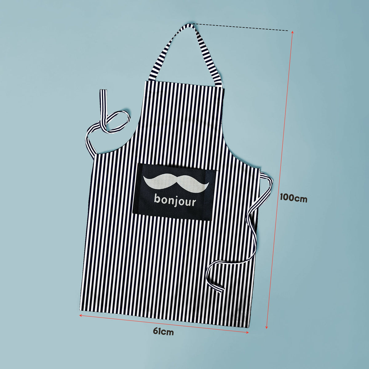 Striped Cotton Bib Aprons, Pack of 2 – London, Bonjour or Brown Pinstripe - photo 8