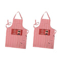 Striped Cotton Bib Aprons, Pack of 2 – London, Bonjour or Brown Pinstripe - London Red & White Stripe, Pack of 2