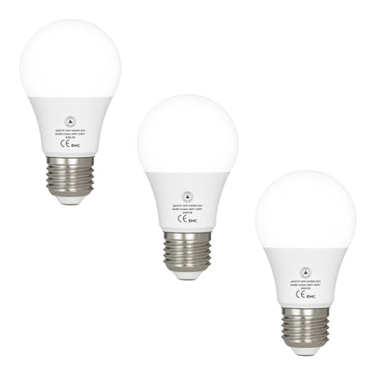 Cool White LED GLS Bulbs 6500K – A55, A60, A65, A95 & T75 - A60H 12W, E27, Pack of 3