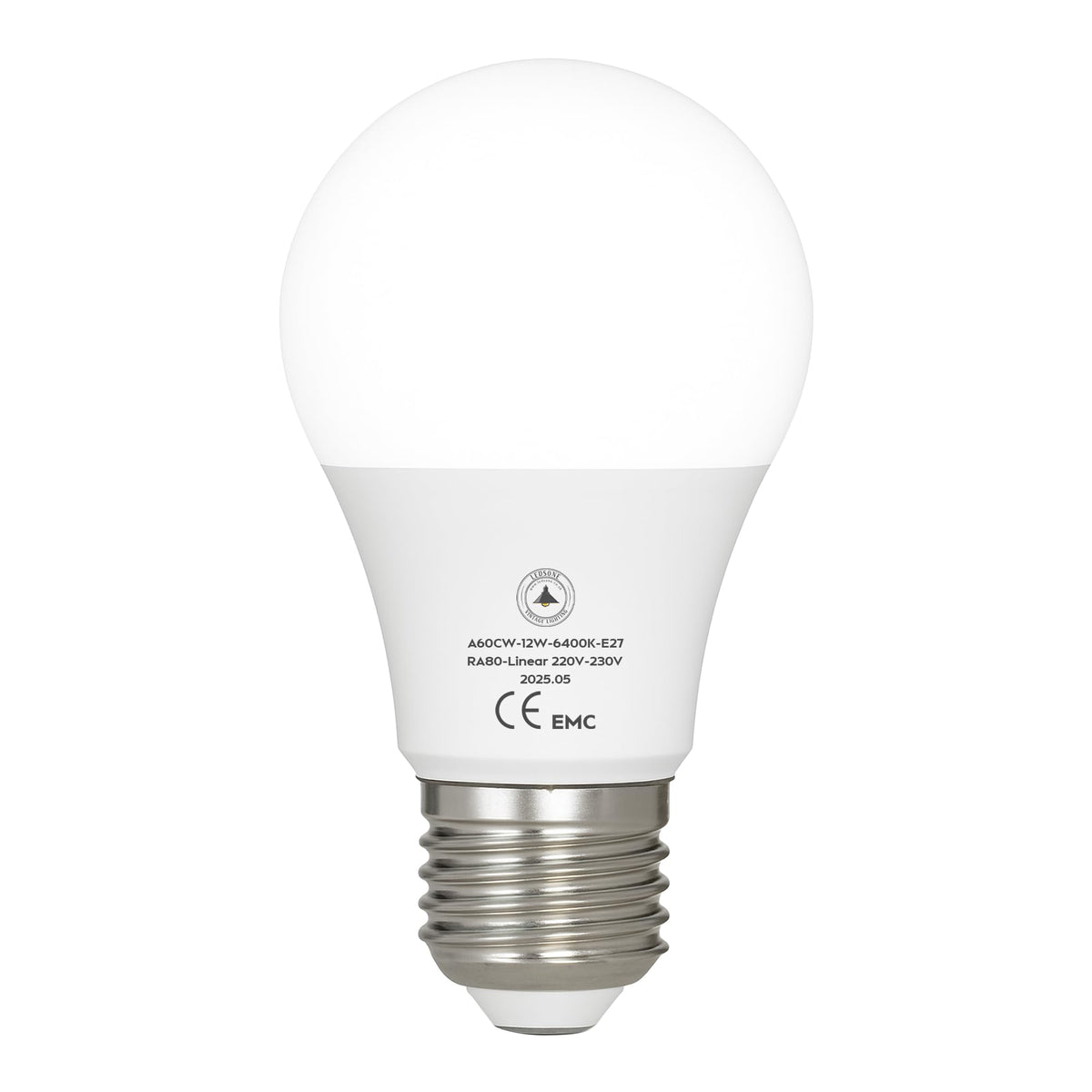 Cool White LED GLS Bulbs 6500K – A55, A60, A65, A95 & T75 - A60H 12W, E27, Single