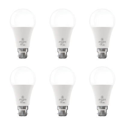 Cool White LED GLS Bulbs 6500K – A55, A60, A65, A95 & T75 - A95 22W, B22, Pack of 6