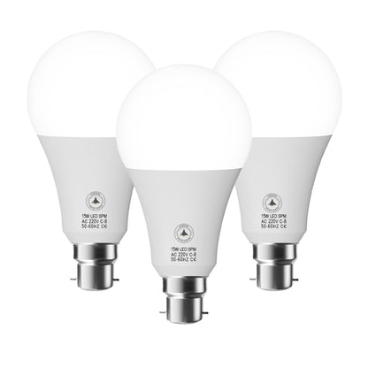 Cool White LED GLS Bulbs 6500K – A55, A60, A65, A95 & T75 - GLS 15W, B22, Pack of 3
