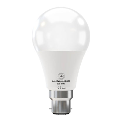 Cool White LED GLS Bulbs 6500K – A55, A60, A65, A95 & T75 - GLS 18W, B22, Single